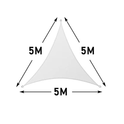 5x5x5m Waterproof Outdoor Triangular Sun Sail UV Protective Shade Net for Camping Garden Terrace and Pool, V1188-MS-325-1253