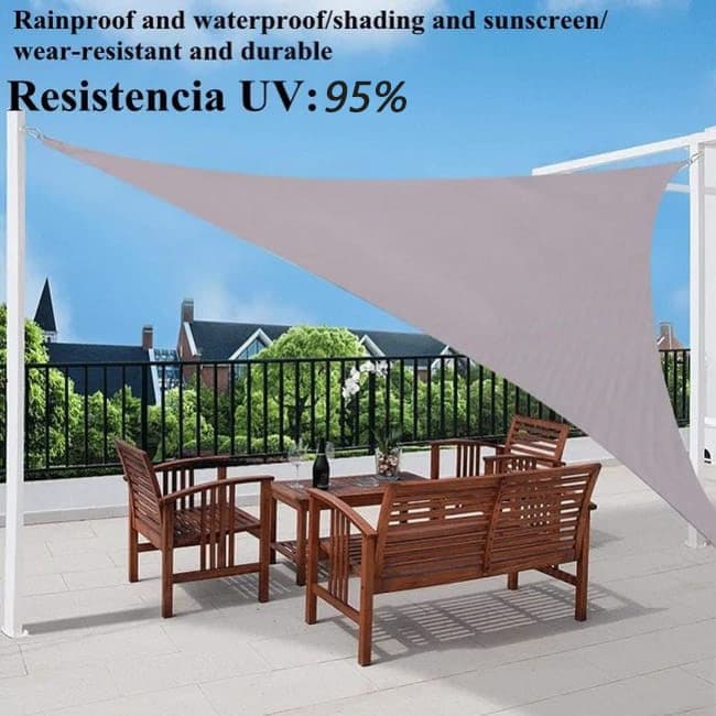 3m x 3m x 3m Waterproof Outdoor Sun Sail Triangle Shade UV Protective Sun Net for Camping Garden Terrace V1188-MS-325-1254