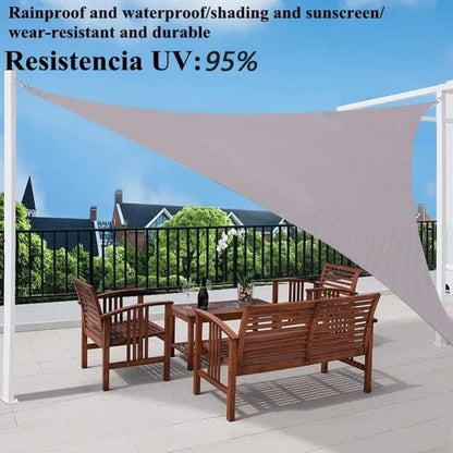 3m x 3m x 3m Waterproof Outdoor Sun Sail Triangle Shade UV Protective Sun Net for Camping Garden Terrace V1188-MS-325-1254