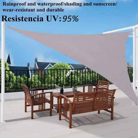 3m x 3m x 3m Waterproof Outdoor Sun Sail Triangle Shade UV Protective Sun Net for Camping Garden Terrace V1188-MS-325-1254