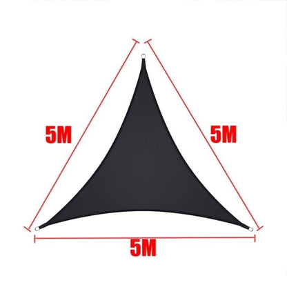 5x5x5m Waterproof Outdoor Triangular Sun Sail UV Protective Shade Net for Camping Garden and Pool, Dark Yellow V1188-MS-325-1255