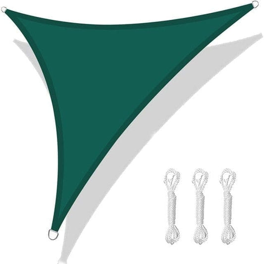5x5x5m Waterproof Outdoor Sun Sail UV-Protective Triangle Shade Net for Camping Garden Terrace and Pool, Dark V1188-MS-325-1256