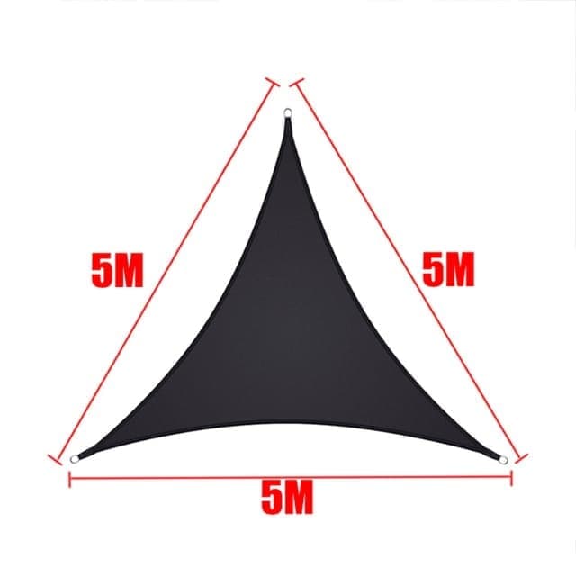 5x5x5 m Waterproof Outdoor Triangular Sun Sail UV Protective Shade Net for Camping Garden Terrace and Pool, V1188-MS-325-1257