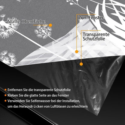 Dandelion Window Film Privacy Protection UV Blocking for Bathroom, 45cm x 200cm V1188-MS-325-1258
