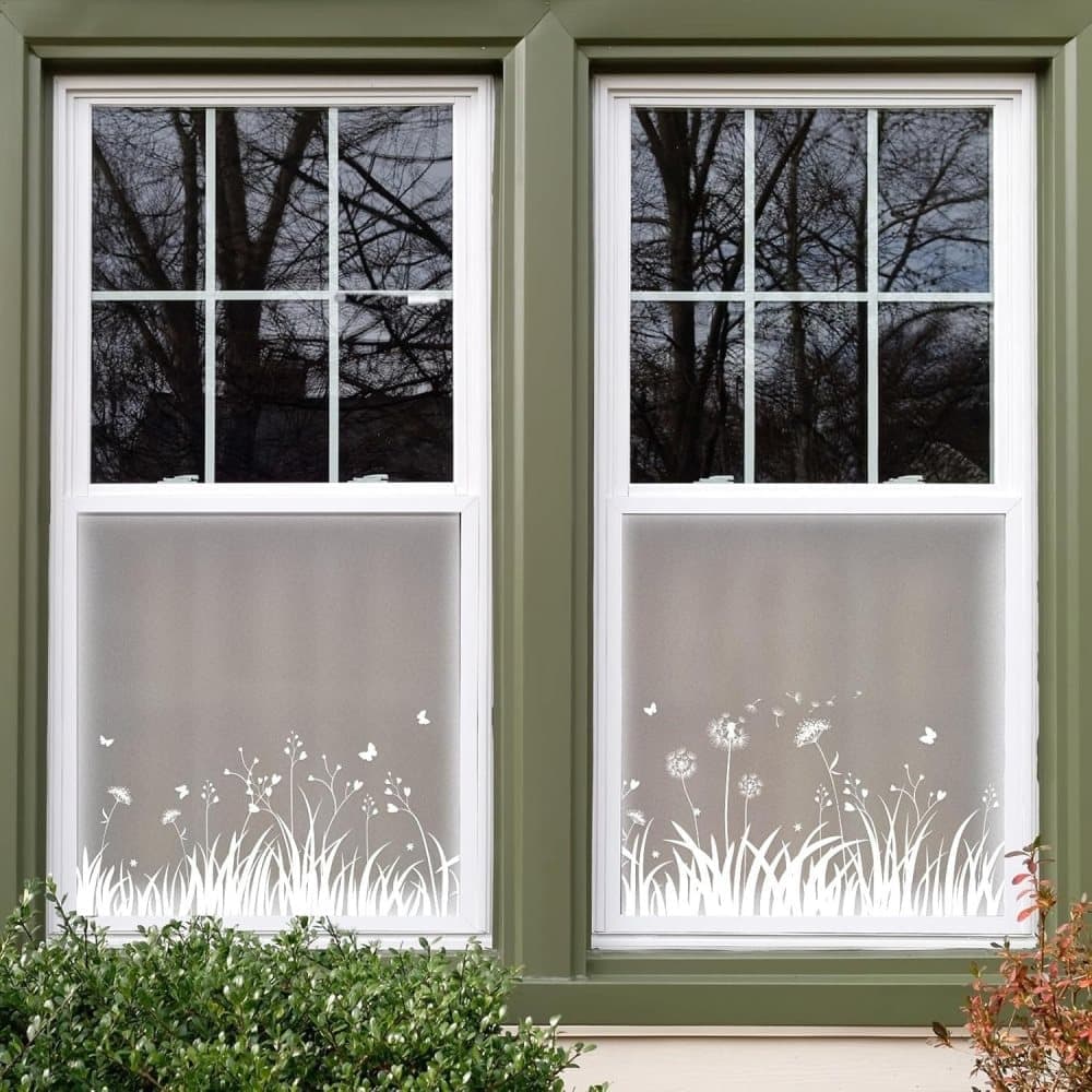 Privacy Window Film Dandelion Pattern UV Protection for Bathroom, 45cm x 500cm V1188-MS-325-1259