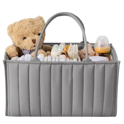 Baby Diaper Storage Basket Multifunctional Large Capacity Breathable Water Resistant for Home and Travel, Gray V1188-MS-325-1264