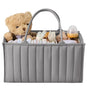 Baby Diaper Storage Basket Multifunctional Large Capacity Breathable Water Resistant for Home and Travel, Gray V1188-MS-325-1264