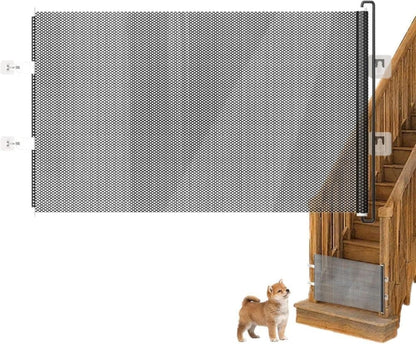 Retractable Safety Gate for Dogs, 50x125cm, Compatible with Doorways and Stairs V1188-MS-325-1266