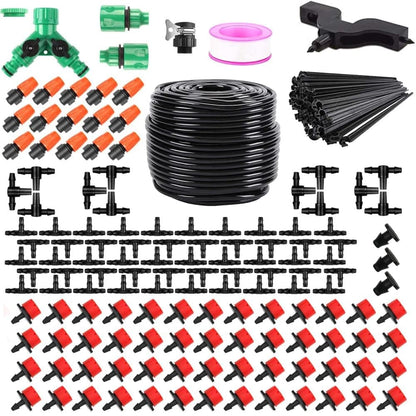 50m Automatic Drip Irrigation System for Garden Greenhouse, Lawn, Terrace, Compatible with Most Brands V1188-MS-325-1268