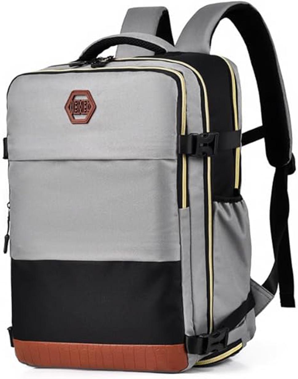 28L Multifunctional Backpack with Shoe Compartment for School Travel Work, Gray, 28x19x42 cm V1188-MS-325-1269