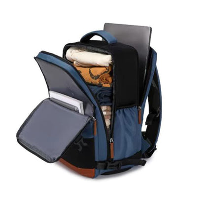 Multifunctional Backpack with Shoe Compartment for School Travel and Work, 28x19x42 cm, Green V1188-MS-325-1270