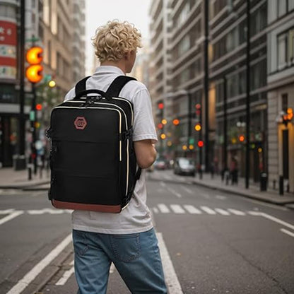 Multifunctional Backpack with Shoe Compartment for School Travel and Work, 28x19x42 cm, Black V1188-MS-325-1271