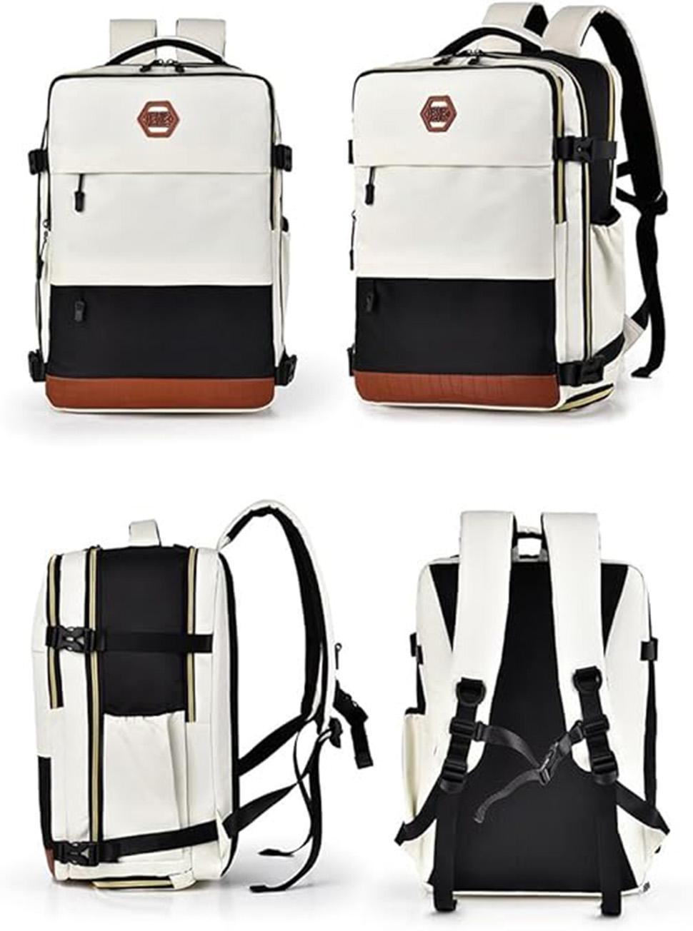 Multifunctional Backpack with Shoe Compartment for School Travel and Work, 28x19x42 cm, Black V1188-MS-325-1271