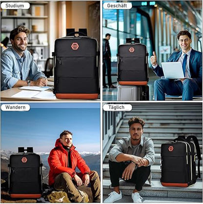 28L Multifunctional Backpack with Shoe Compartment for School Travel Work, 28x19x42cm, Blue V1188-MS-325-1272