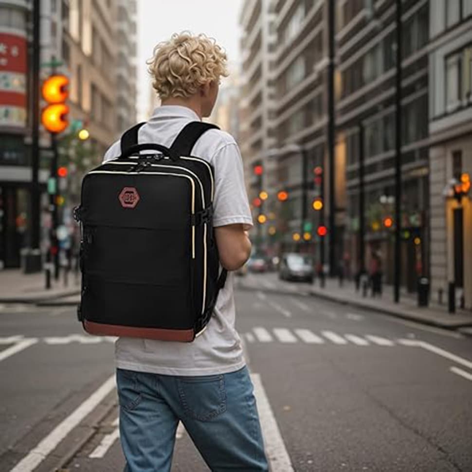 28L Multifunctional Backpack with Shoe Compartment for School Travel Work, 28x19x42cm, Blue V1188-MS-325-1272
