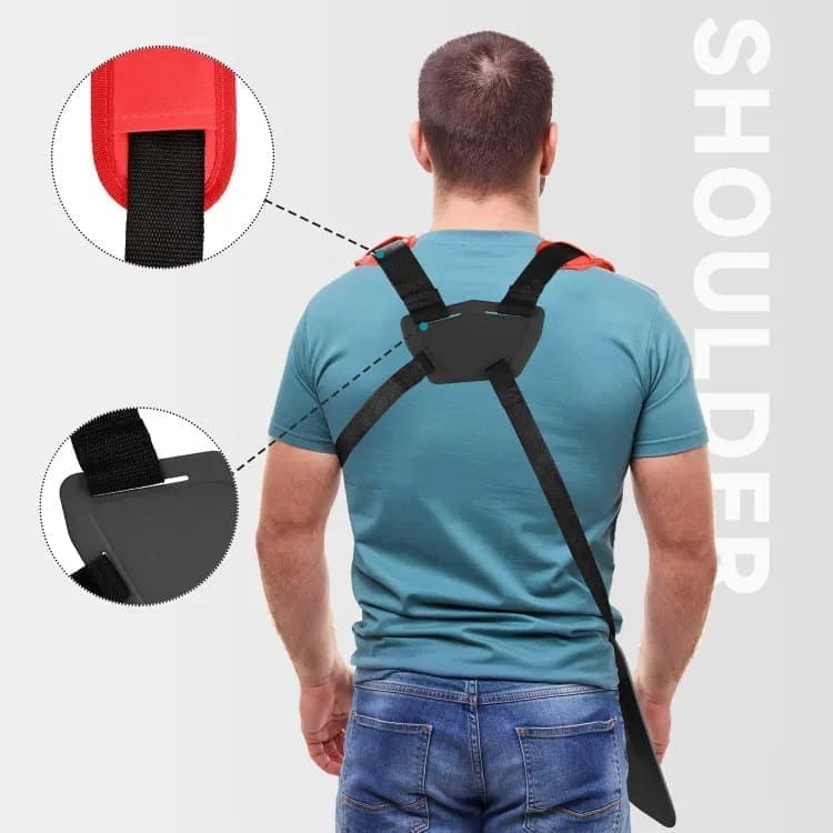 Adjustable Nylon Trimmer Strap, Compatible with Grass Trimmer and Leaf Blower, Dark Red V1188-MS-325-1273
