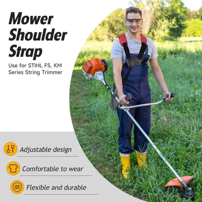 Adjustable Nylon Trimmer Strap, Compatible with Grass Trimmer and Leaf Blower, Dark Red V1188-MS-325-1273