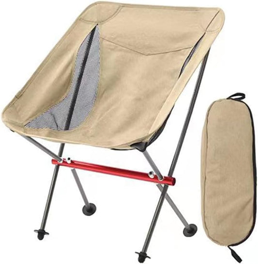 Lightweight Folding Camping Chair with Carry Bag, Padded Collapsible Sun Chair for Hiking, Portable and V1188-MS-325-1276