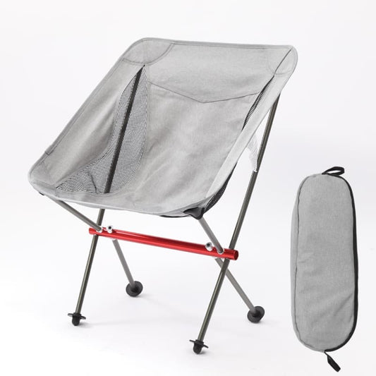 1 Pack Lightweight Folding Camping Chair with Carry Bag, Padded Collapsible Sun Chair for Hiking, Gray, V1188-MS-325-1277