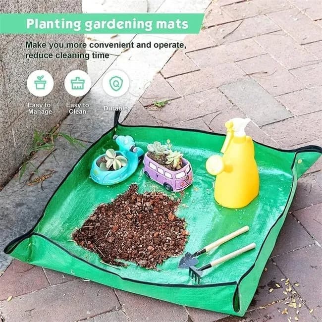 2-Pack Foldable Waterproof Garden Planting Mats, 60x90cm, Compatible with Indoor Succulent Transplanting V1188-MS-325-1280