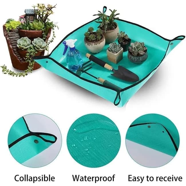 2-Pack Foldable Waterproof Garden Planting Mats, 60x90cm, Compatible with Indoor Succulent Transplanting V1188-MS-325-1280