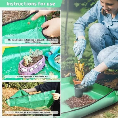 2-Pack Foldable Waterproof Garden Planting Mats, 60x90cm, Compatible with Indoor Succulent Transplanting V1188-MS-325-1280