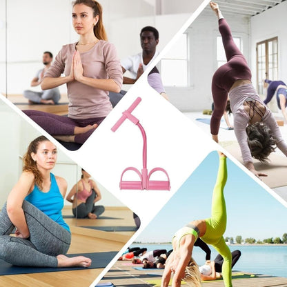 Pink abdominal trainer with multifunctional tension rope and fitness pedal, compatible with home workout, V1188-MS-325-1296