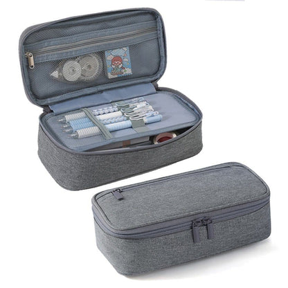1 Pack Large Capacity Pencil Case, Multifunctional Lightweight Durable Organizer for Students and Office, Gray V1188-MS-325-1301