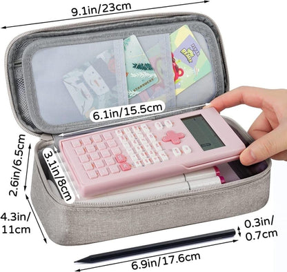 1 Pack Large Capacity Pencil Case, Multifunctional Lightweight Durable Organizer for Students and Office, Gray V1188-MS-325-1301