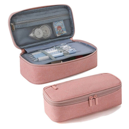1 Pack Large Capacity Pencil Case, Multifunctional Lightweight Durable Organizer for Students and Office, Pink V1188-MS-325-1302