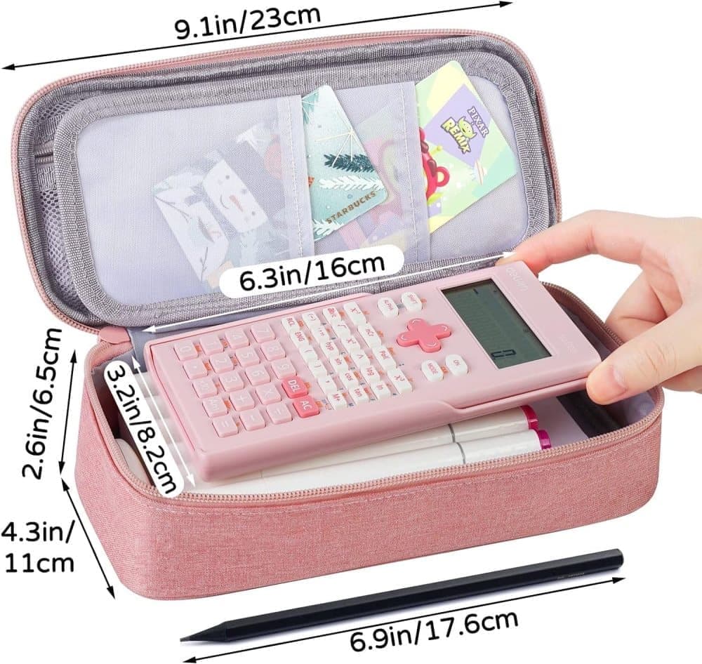 1 Pack Large Capacity Pencil Case, Multifunctional Lightweight Durable Organizer for Students and Office, Pink V1188-MS-325-1302