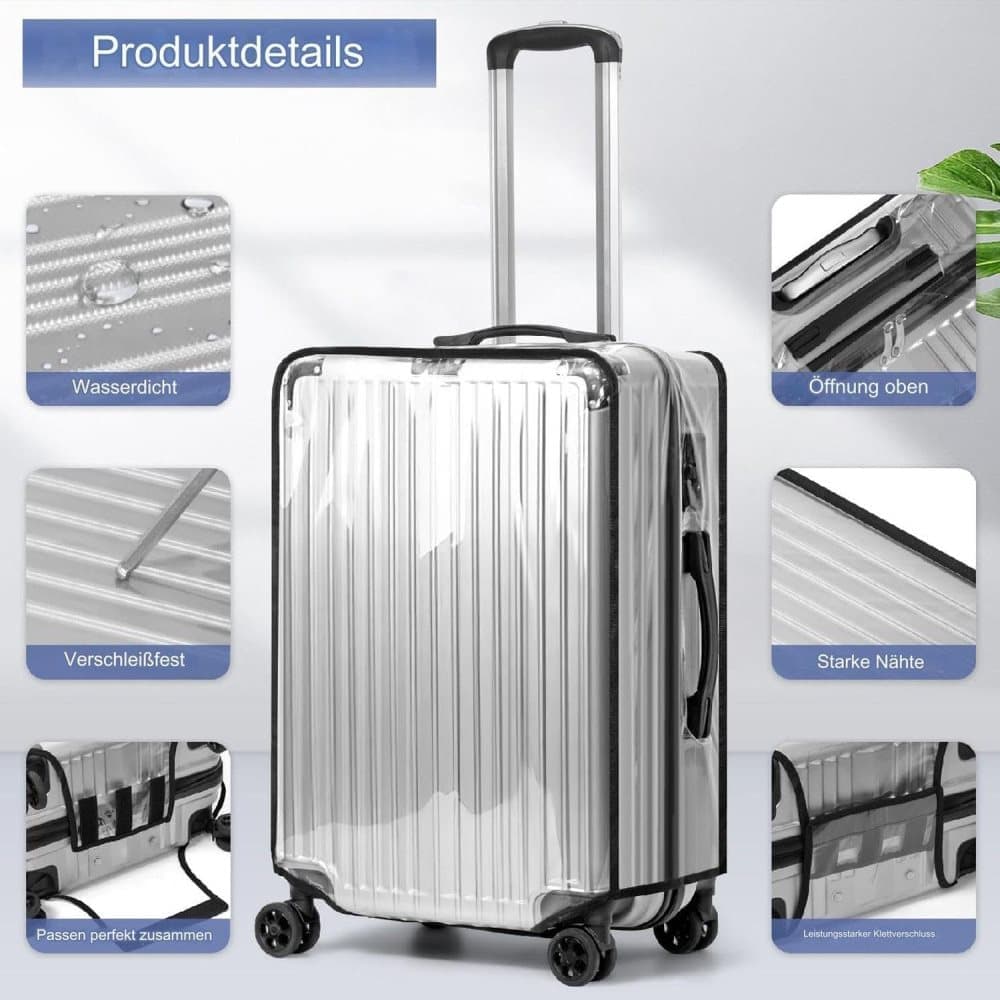 24 Inch Transparent Protective Case for Suitcase, Waterproof Dustproof Durable Extra Thick, Compatible with V1188-MS-325-1306
