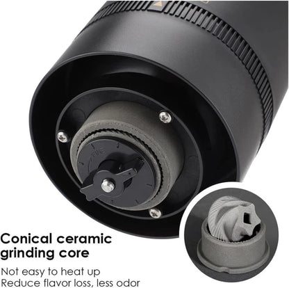 Portable USB Coffee Grinder for Espresso Automatic Grinding Travel Home and Camping, Black V1188-MS-325-1310