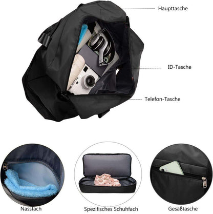 Large Capacity Waterproof Nylon Sport Gym Bag for Women and Men V1188-MS-325-1313