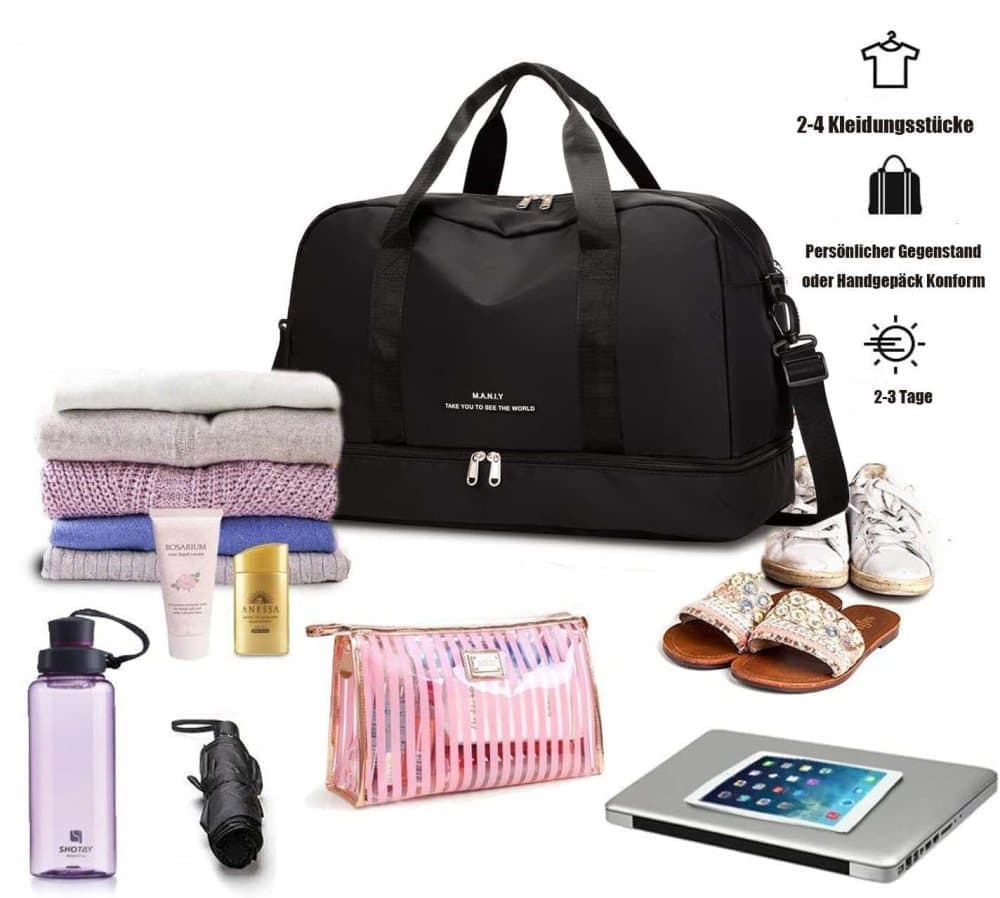 Large Capacity Waterproof Nylon Sport Gym Bag for Women and Men V1188-MS-325-1313
