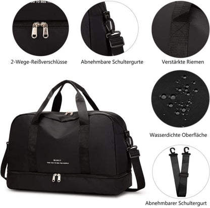 Large Capacity Waterproof Nylon Sport Gym Bag for Women and Men V1188-MS-325-1313