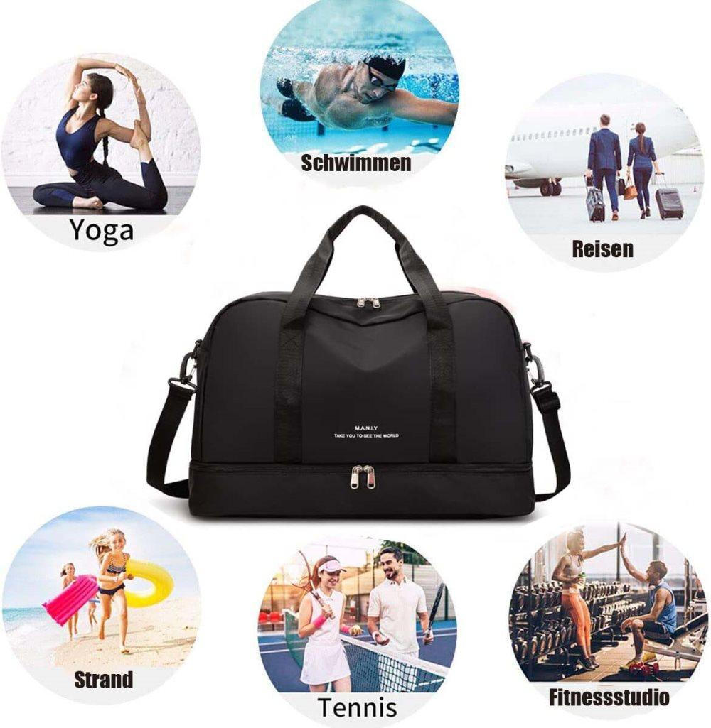 Large Capacity Waterproof Nylon Sport Gym Bag for Women and Men V1188-MS-325-1313