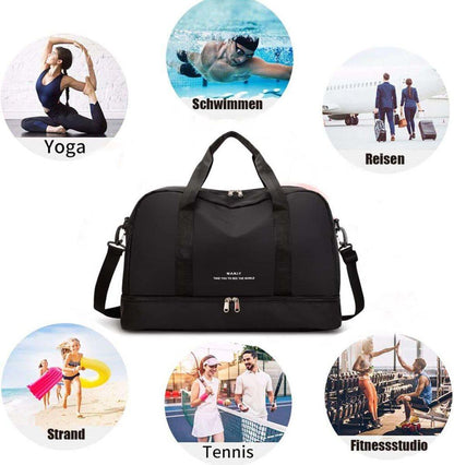 Large Capacity Waterproof Nylon Sport Gym Bag for Women and Men V1188-MS-325-1313