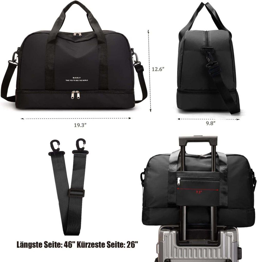 Large Capacity Waterproof Nylon Sport Gym Bag for Women and Men V1188-MS-325-1313