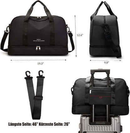 Large Capacity Waterproof Nylon Sport Gym Bag for Women and Men V1188-MS-325-1313