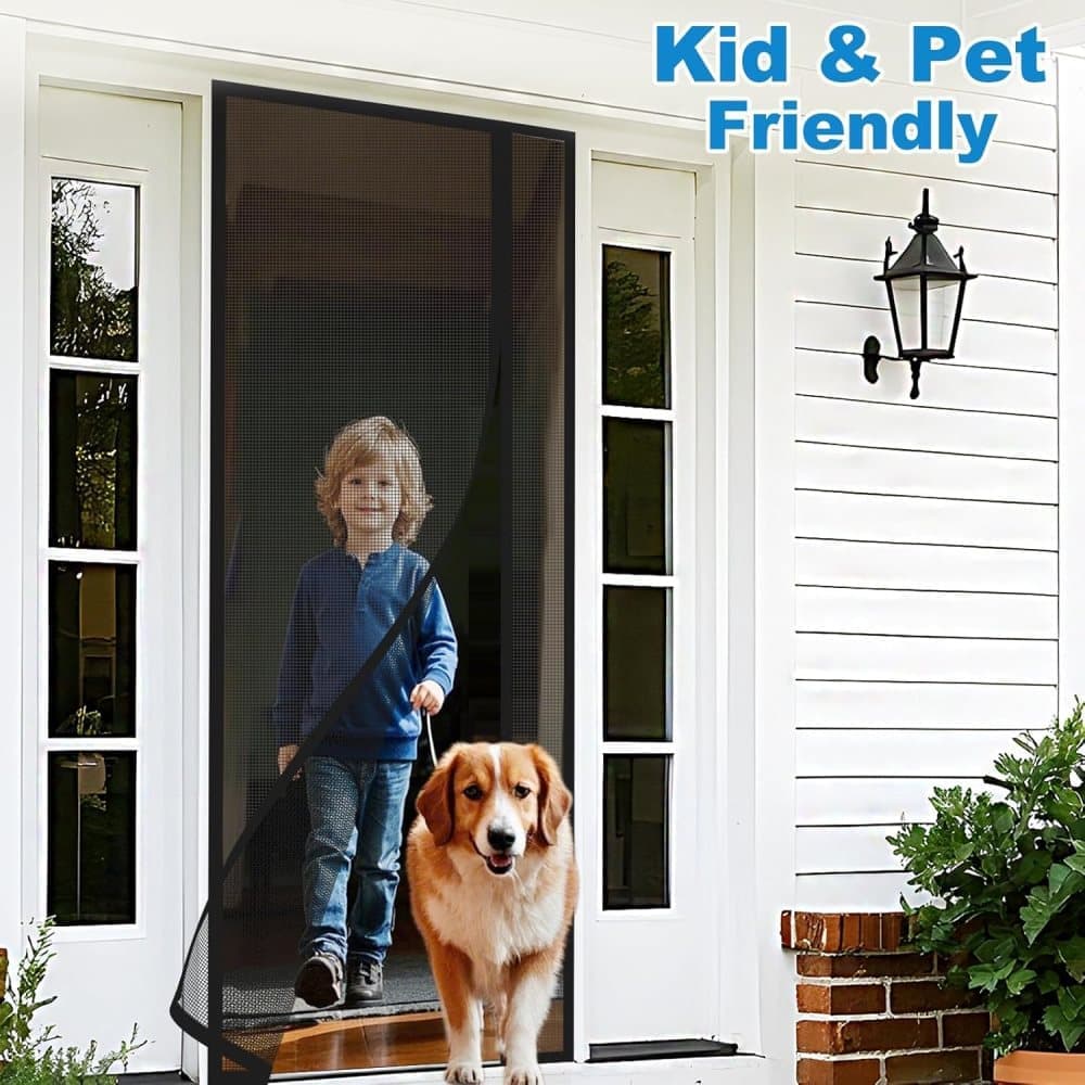1 Magnetic Mosquito Net Door Self-Adhesive Side Opening Curtain Removable Durable Insect Fly and Cat Proof, V1188-MS-325-1319