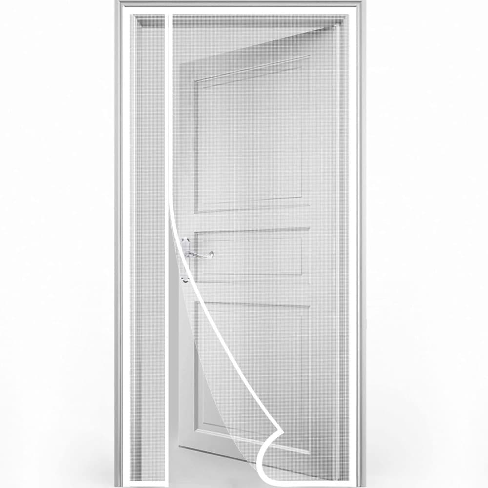Self-Adhesive Magnetic Mosquito Net Door Curtain Removable Durable Insect Fly and Cat Proof, 90x200cm, White V1188-MS-325-1327