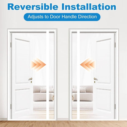 Self-Adhesive Magnetic Mosquito Net Door Curtain Removable Durable Insect Fly and Cat Proof, 90x200cm, White V1188-MS-325-1327