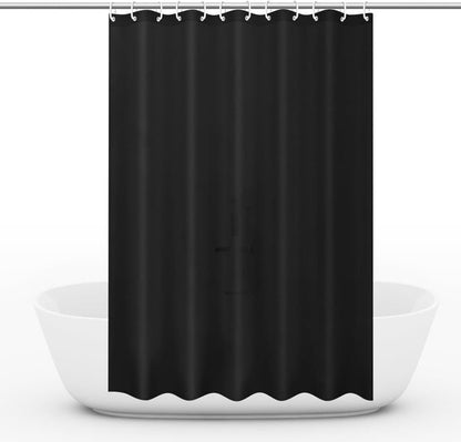 1 Reinforced PEVA Shower Curtain Waterproof Mildew Resistant Quick-Drying, 180x180cm, Black V1188-MS-325-1329