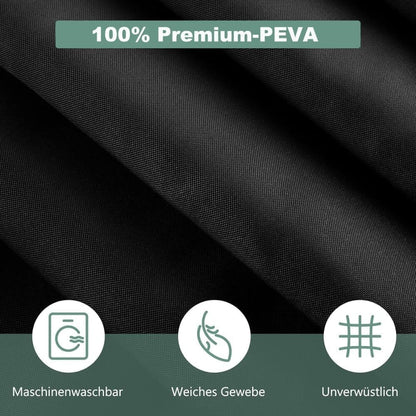 1 Reinforced PEVA Shower Curtain Waterproof Mildew Resistant Quick-Drying, 180x180cm, Black V1188-MS-325-1329