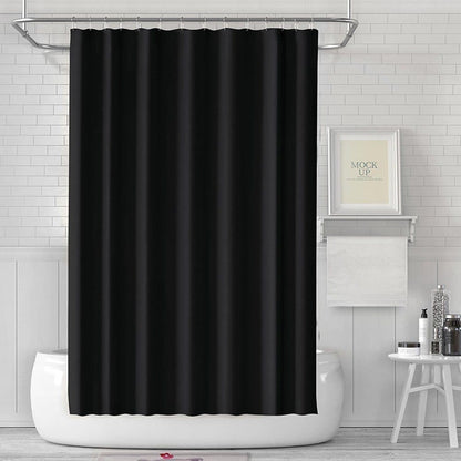 1 Reinforced PEVA Shower Curtain Waterproof Mildew Resistant Quick-Drying, 180x180cm, Black V1188-MS-325-1329
