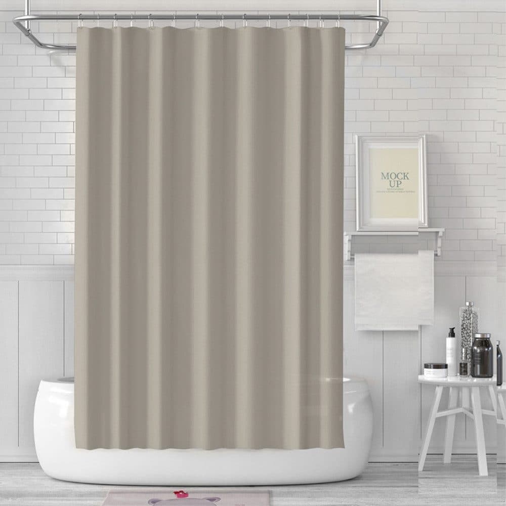 Waterproof Reinforced PEVA Shower Curtain Mildew Resistant Colorfast Durable Quick-Drying, 71x72 inches, Beige V1188-MS-325-1330