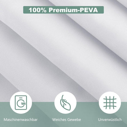 Waterproof mildew resistant PEVA shower curtain, compatible with standard shower rods, 180x180cm, Blue V1188-MS-325-1331