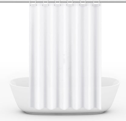 Waterproof PEVA Shower Curtain 72x72 inches, Mildew Resistant Quick-Drying Bathroom Divider, Colorfast, White V1188-MS-325-1332