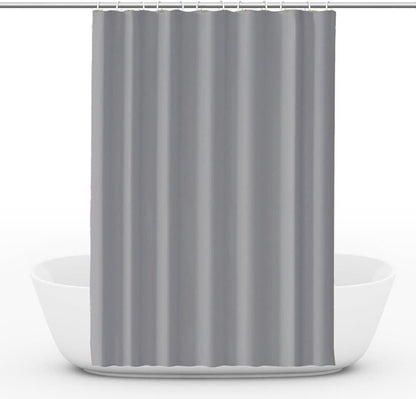 12 Hooks Reinforced PEVA Shower Curtain Waterproof Mildew Resistant Durable Quick-Drying, 72x72 inches, Gray V1188-MS-325-1333